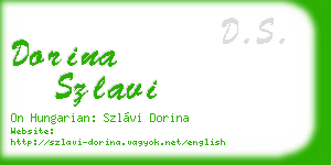 dorina szlavi business card